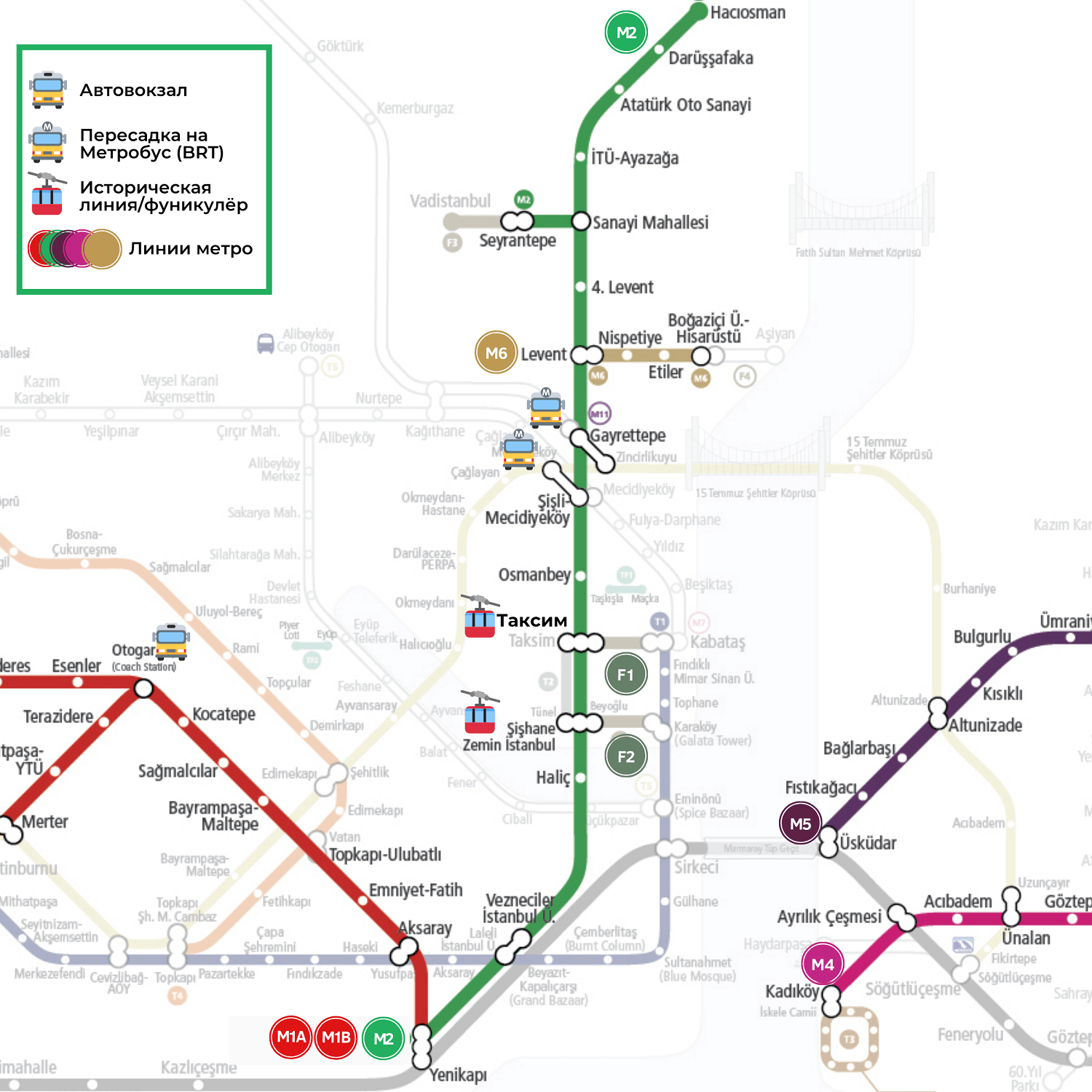 Зеленая ветка метро Стамбула